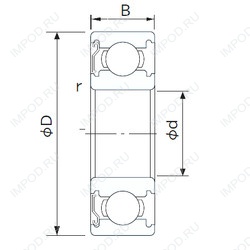 Подшипник R20-Z Подшипник R20-Z