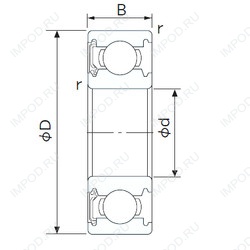 Подшипник R14-RS Подшипник R14-RS