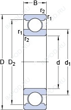 Подшипник D/W SRI-1212