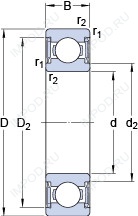 Подшипник D/W R8-2RS1