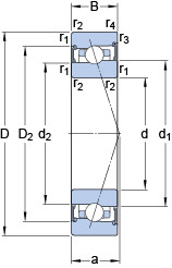 Подшипник S7019 ACB/HCP4A