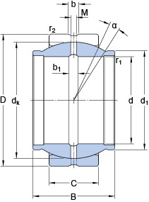 Подшипник GEZM 312 ES