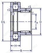 Подшипник NU309 E.MA Подшипник NU309 E.MA