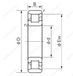 Подшипник N 1022 Подшипник N 1022