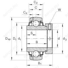 Подшипник GNE40-KRR-B