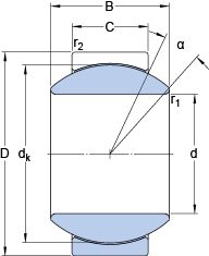 Подшипник GEH 17 C