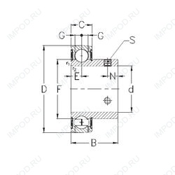 Подшипник GAY40-NPPB