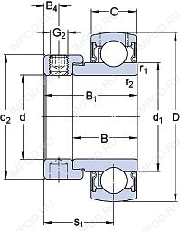 Подшипник E2.YET 206-103