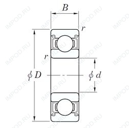 Подшипник SV 627 ZZST Подшипник SV 627 ZZST