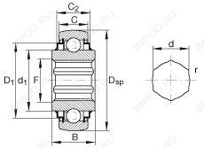 Подшипник SK104-207-KRR-B-AH12 Подшипник SK104-207-KRR-B-AH12