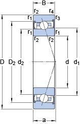 Подшипник S7011 CB/HCP4A