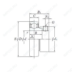 Подшипник SA207-22 Подшипник SA207-22