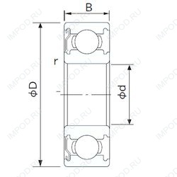 Подшипник R8-Z Подшипник R8-Z
