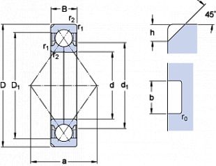 Подшипник QJ 214 N2MA