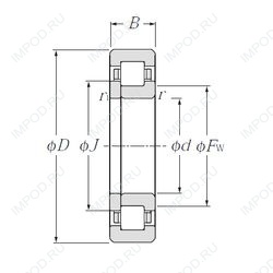 Подшипник NUP2260