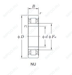 Подшипник NU2321