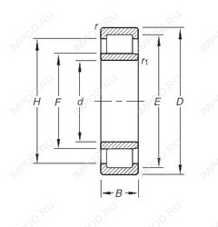 Подшипник NU311E.TVP