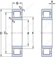 Подшипник NU 318 ECM/C3VL0241 Подшипник NU 318 ECM/C3VL0241