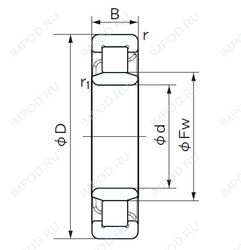 Подшипник NU 430 Подшипник NU 430