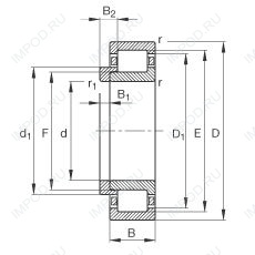 Подшипник NJ2224-E-TVP2 + HJ2224-E