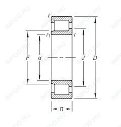 Подшипник NJ206E.TVP