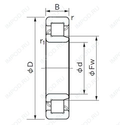 Подшипник NJ 1096 Подшипник NJ 1096