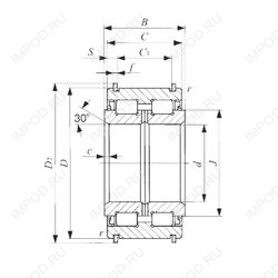 Подшипник NAS 5036ZZNR
