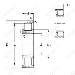 Подшипник N211-E-M6 Подшипник N211-E-M6