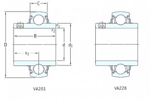 Подшипник YAR214-207-2FW/VA228