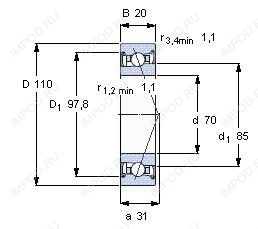 Подшипник B7014 E.T.P4S.UL Подшипник B7014 E.T.P4S.UL