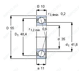 Подшипник B71907 E.T.P4S.UL Подшипник B71907 E.T.P4S.UL