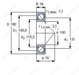 Подшипник B7220 C.T.P4S.UL