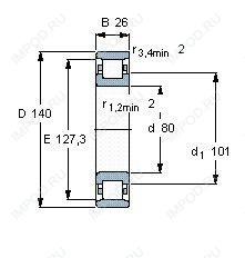 Подшипник N216 E.TVP2