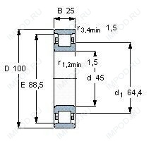 Подшипник N309 E.M1 Подшипник N309 E.M1