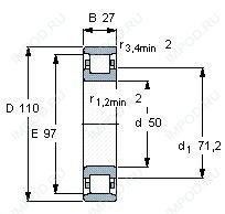 Подшипник N310 ECP.C3