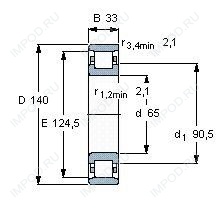 Подшипник N313 ECP.C3