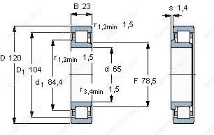 Подшипник NJ213 E.TVR2 Подшипник NJ213 E.TVR2