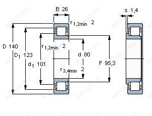 Подшипник NJ216 ECJC3