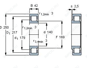 Подшипник NJ228 ECJC3