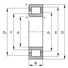 Подшипник NJ230 ECJ.C3 Подшипник NJ230 ECJ.C3