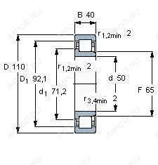 Подшипник NJ2310 ECML.C3