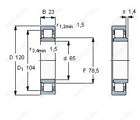 Подшипник NU213 E.M1