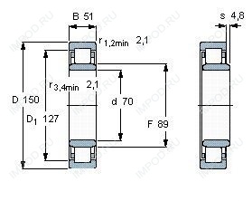 Подшипник NU2314 E.TVP3.C3