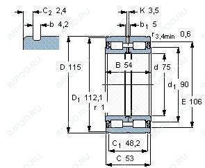 Подшипник NNF5015 2LS.V Подшипник NNF5015 2LS.V