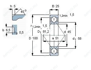 Подшипник QJ309 MA.C2L Подшипник QJ309 MA.C2L