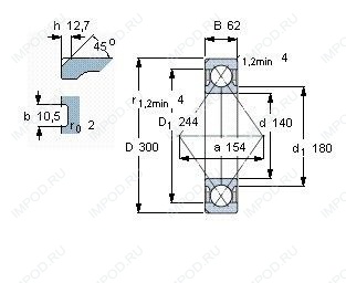 Подшипник QJ328 N2MA.C3 Подшипник QJ328 N2MA.C3
