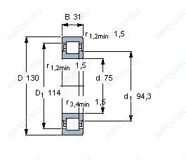Подшипник NUP2215 E.TVP2 Подшипник NUP2215 E.TVP2
