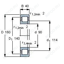 Подшипник NUP2218 E.TVP2.C3