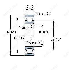 Подшипник NUP2220 E.TVP2.C3
