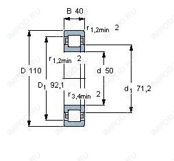 Подшипник NUP2310 E.TVP2 Подшипник NUP2310 E.TVP2